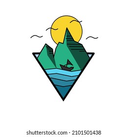 Adventure Vintage emblem vector illustration design