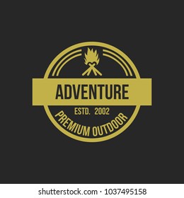 Adventure vintage logo design element illustration emblem isolated company logotype outdoor