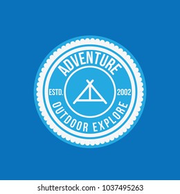 Adventure vintage logo design element illustration emblem isolated company logotype outdoor