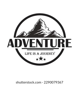 Adventure vintage logo sample . Outdoor logo design Vector illustration. Adventure mountain logo.