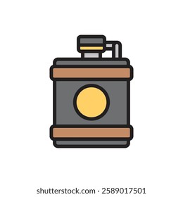 Adventure Water Bottle Icon Vector Illustration