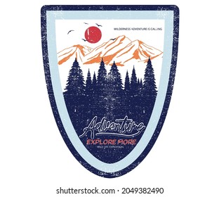 Adventure at the wild vector graphic print design for apparel, poster, sticker and others. 