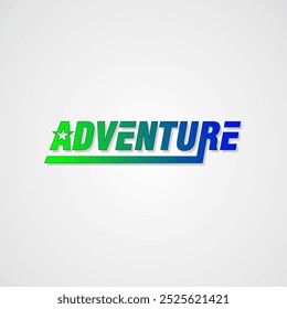 Adventure word logo with modern and cool typography style