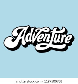 Adventure Word Typography Style Illustration Stock Vector (Royalty Free ...