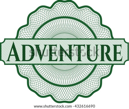 Adventure written inside abstract linear rosette