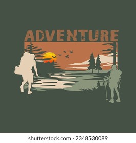 Adventure,Explore The Outdoors Vintage T shirt,sweatshirt,hoodie, design print ready template vector art 