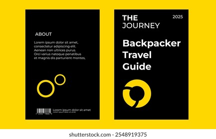 Adventure-Inspired Backpacker Travel Guide Book Cover Designs for Wanderlust Enthusiasts