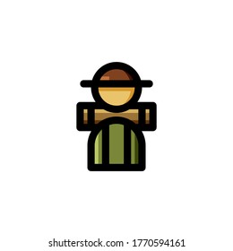Adventurer Icon Filled Outline Outdoor Illustration Logo Vector
