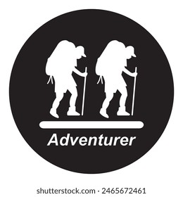 Adventurer icon vector illustration symbol design