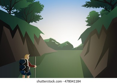adventurer journey in the valley