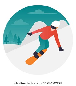 
An adventurer is skiing on snow 
