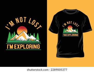 Adventurer T-shirt And Mountain T-shirt Design