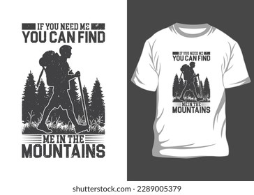 Adventurer T-shirt And Mountain T-shirt Design