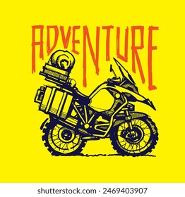 Adventures bike off road graphic vector