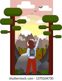 Adventures in mountains pine woods traveling  
