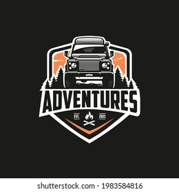 Adventures SUV Club ready Made Logo Design Vector Isolated EPS. Ready made logo template set vector isolated