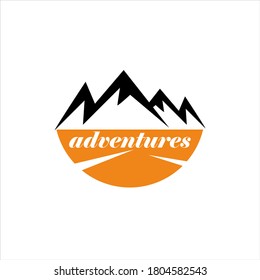 adventures vector logo template. minimalist logo