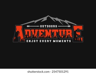 adventure,vintage style typography slogan. Abstract design vector illustration for print tee shirt and more uses. 