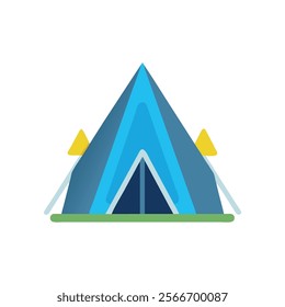 Adventurous Camping Tent Icon Illustration Design