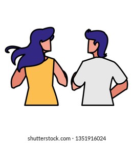 adventurous couple avatar character