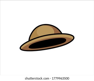 vector de sombrero aventurero, accesorios de expedición.
