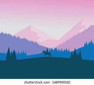 Abenteuerliche Landschaftskunst. Hintergrundbild nutzbar und Vektorillustration-Quelldatei. 

Landschaftsbild Vektorillustration mit Fantasy-Landschaftskunst