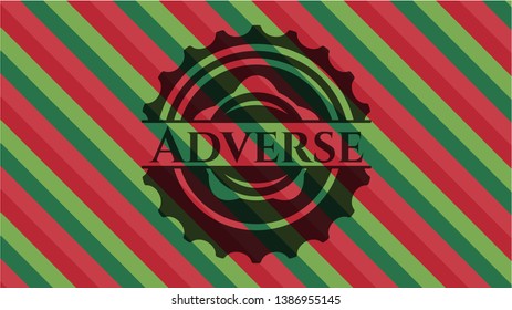 Adverse christmas badge background. Vector Illustration. Detailed.