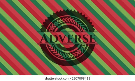 Adverse christmas style emblem. Vector Illustration. Detailed. 