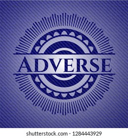 Adverse emblem with denim texture