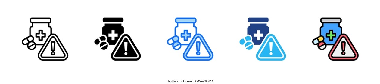 Adverse Event Icon Set Multiple Style Collection