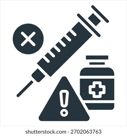 Adverse Events Glyph Icon Vector Illustration