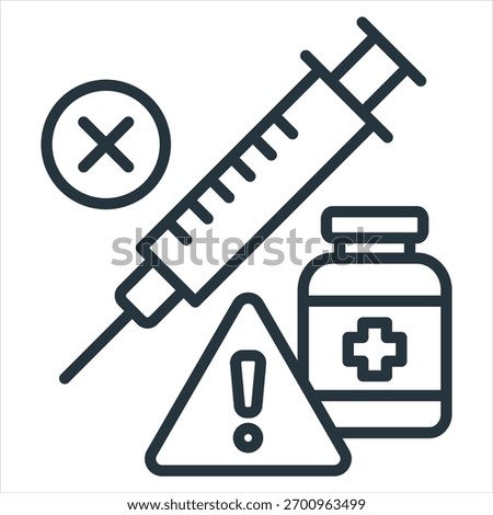 Adverse Events Outline Icon Vector Illustration