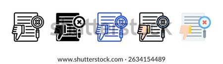 Adverse Opinion Icon Collection With Multiple Styles
