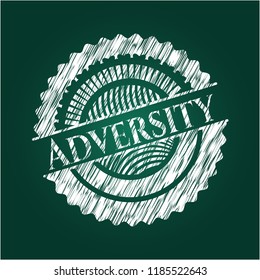 Adversity chalkboard emblem