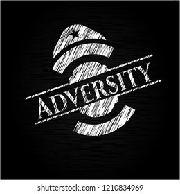 Adversity with chalkboard texture