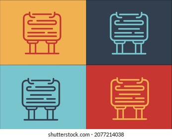 Advert Billboard Logo Template, Simple Flat Icon Of advert,billboard,banner