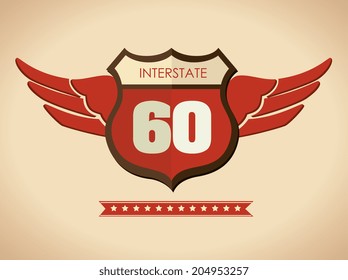 Advert design over beige background, vector illustration