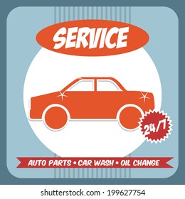 Advert design over blue background, vector illustration
