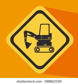 Advert design over orange background, vector illustration