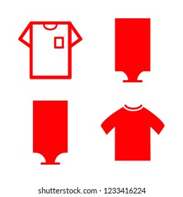 advert icon set about shirt, announcement and tshirt vector set