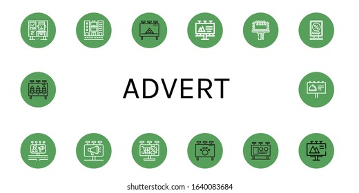 advert icon set. Collection of Billboard, Billboards icons