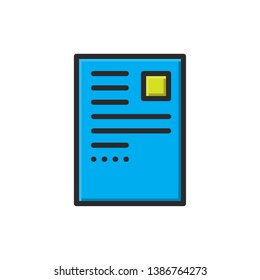 advert icon vector fill line style. icon for ui