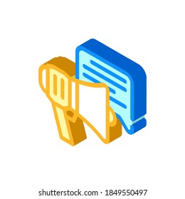 advert loudspeaker isometric icon vector. advert loudspeaker sign. isolated symbol illustration