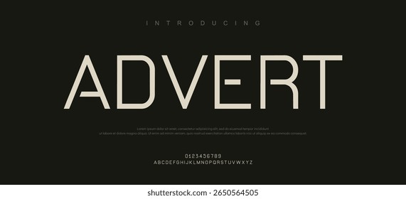Anunciar fonte moderna alfabeto letra logotipo design