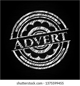 Advert on blackboard