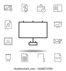 advertise board road outline icon. Detailed set of unigrid multimedia illustrations icons. Can be used for web, logo, mobile app, UI, UX