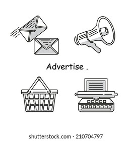 Advertise drawing,clean vector