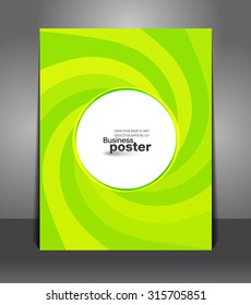 Advertise green flyer business poster. Presentation design content background. Design layout template 