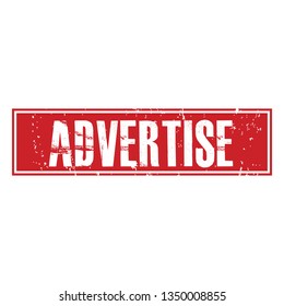Advertise Grunge Rubber Stamp on White Background