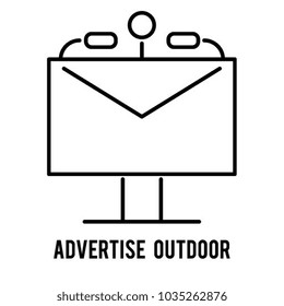 advertise outdoor vector icon